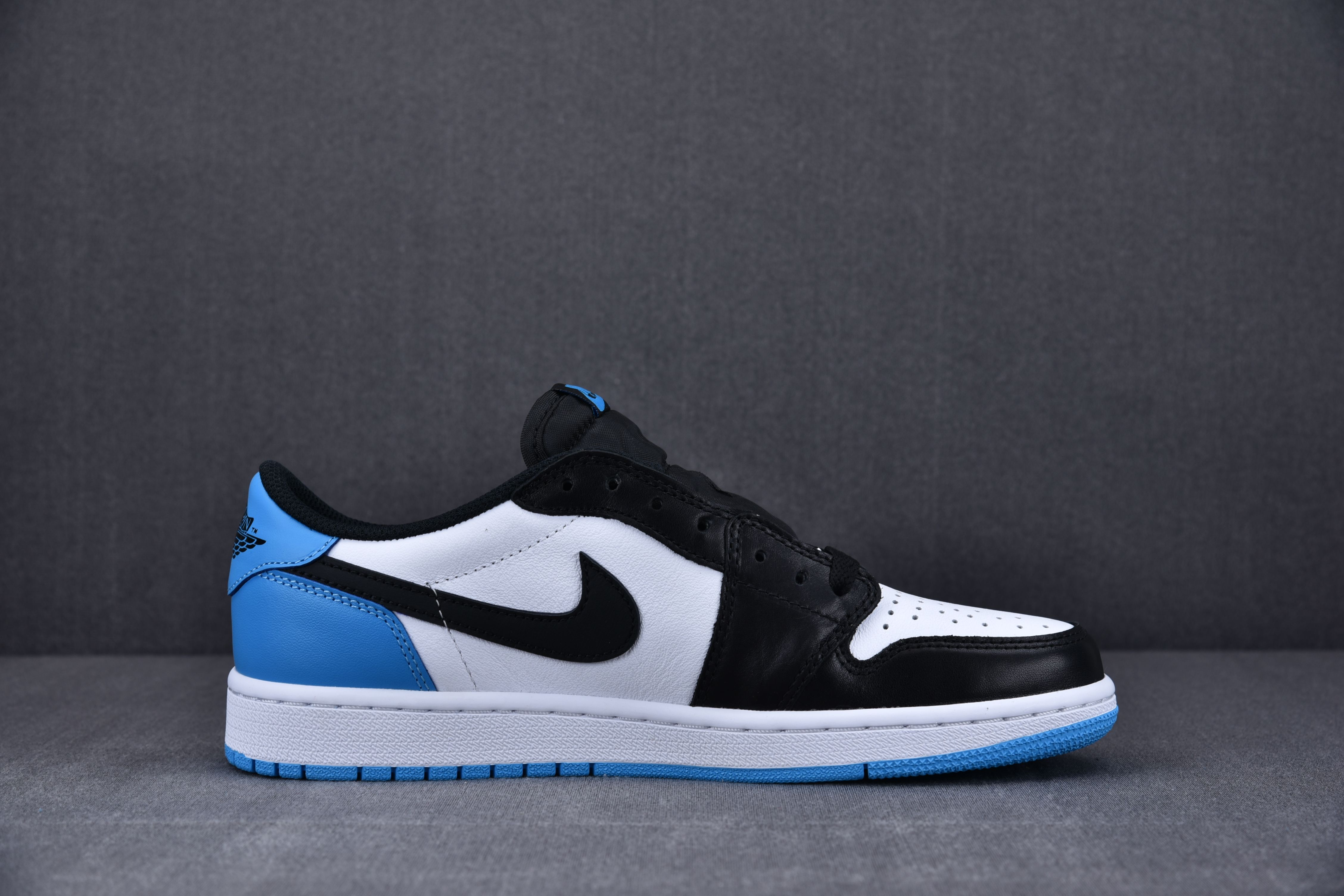 Jordan 1 Retro Low OG Black Dark Powder Blue