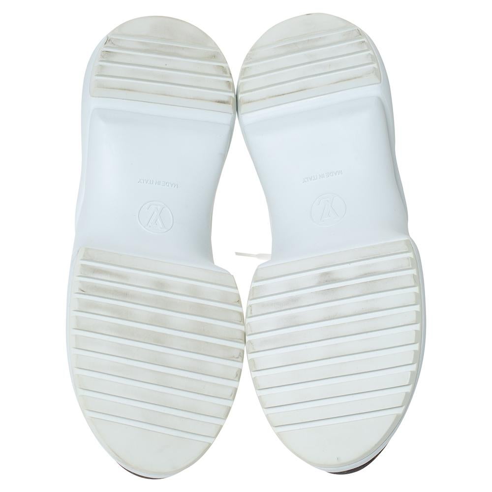 Louis Vuitton White Fabric  Canvas Archlight Lace Up Sneakers