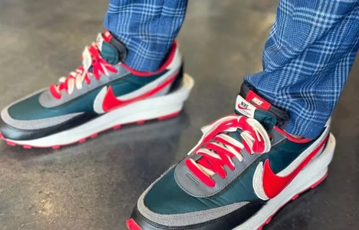 Nike LD Waffle sacai Undercover Midnight Spruce University Red
