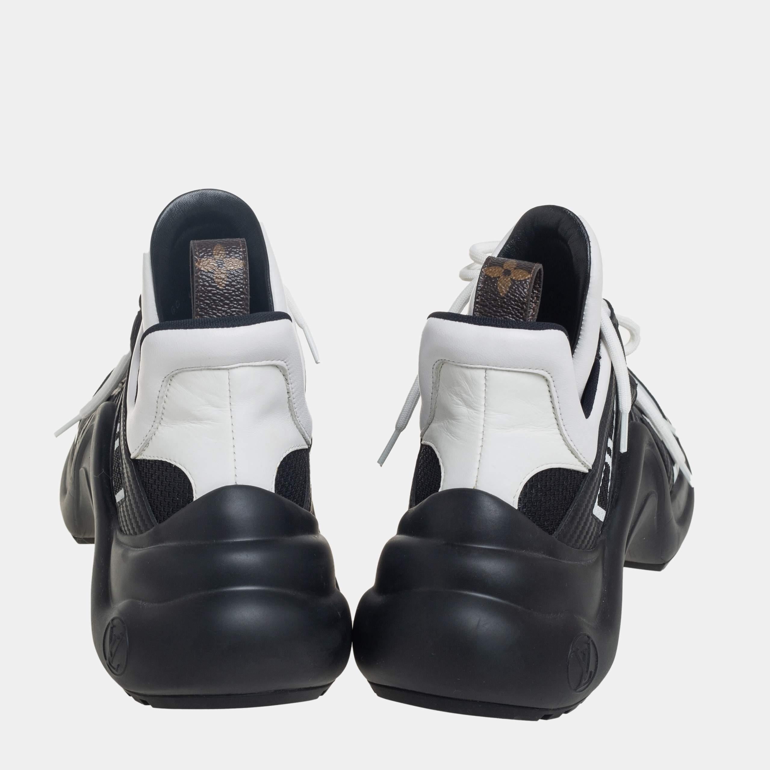 Louis Vuitton Black/White Neoprene and Leather Archlight Sneakers