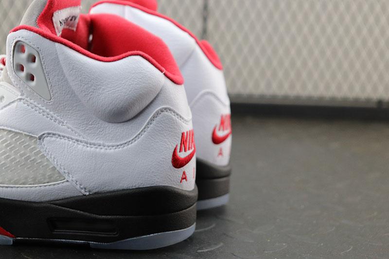 Jordan 5 Retro Fire Red Silver Tongue