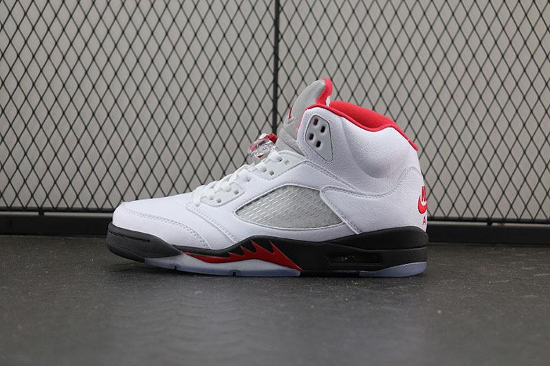 Jordan 5 Retro Fire Red Silver Tongue