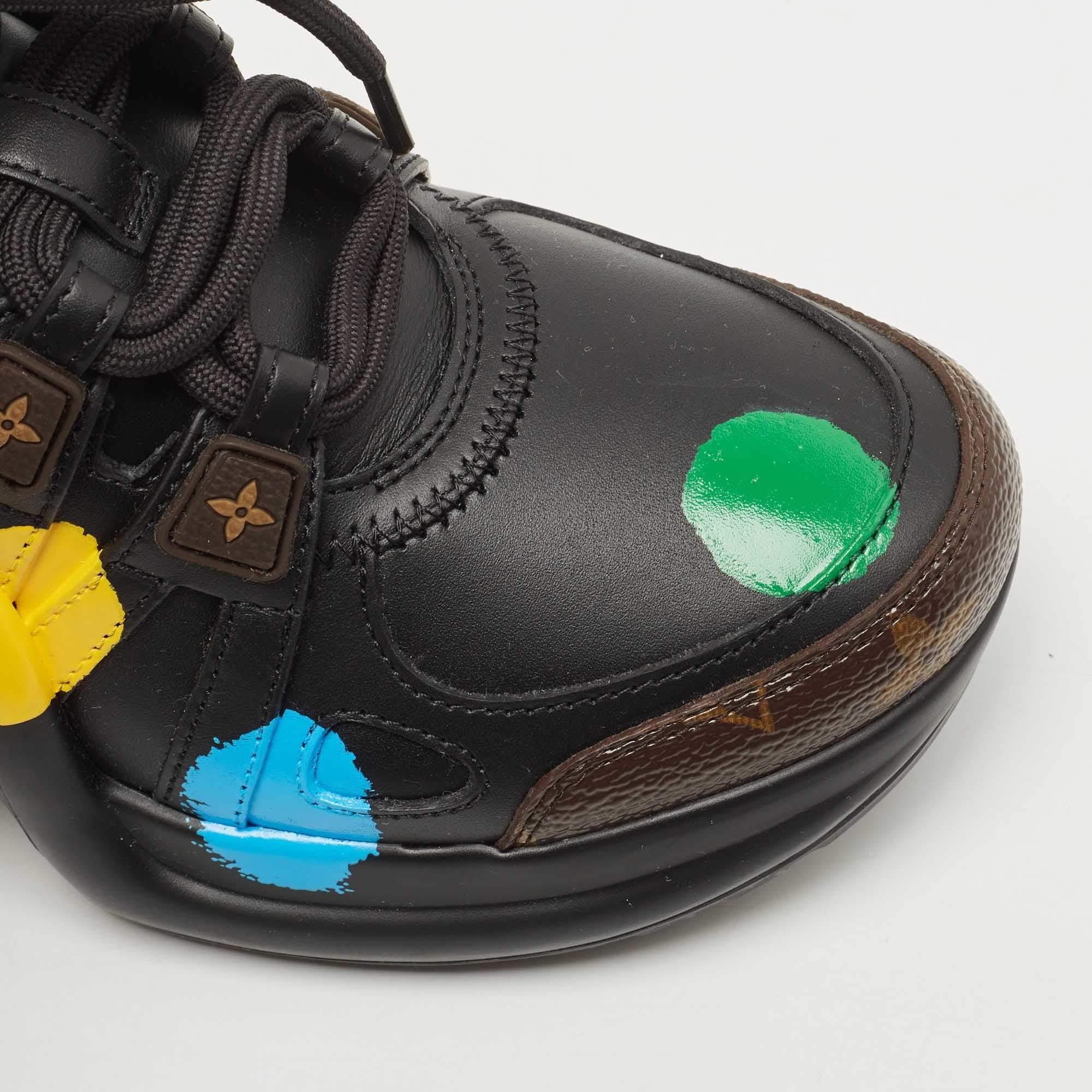 Louis Vuitton Black/Brown Monogram Canvas and Leather Archlight Sneakers