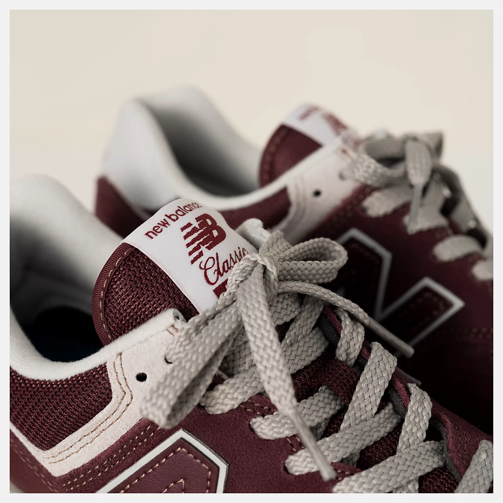 New Balance 574 Running Sneakers -  Men's/Women's-Burgundy with White