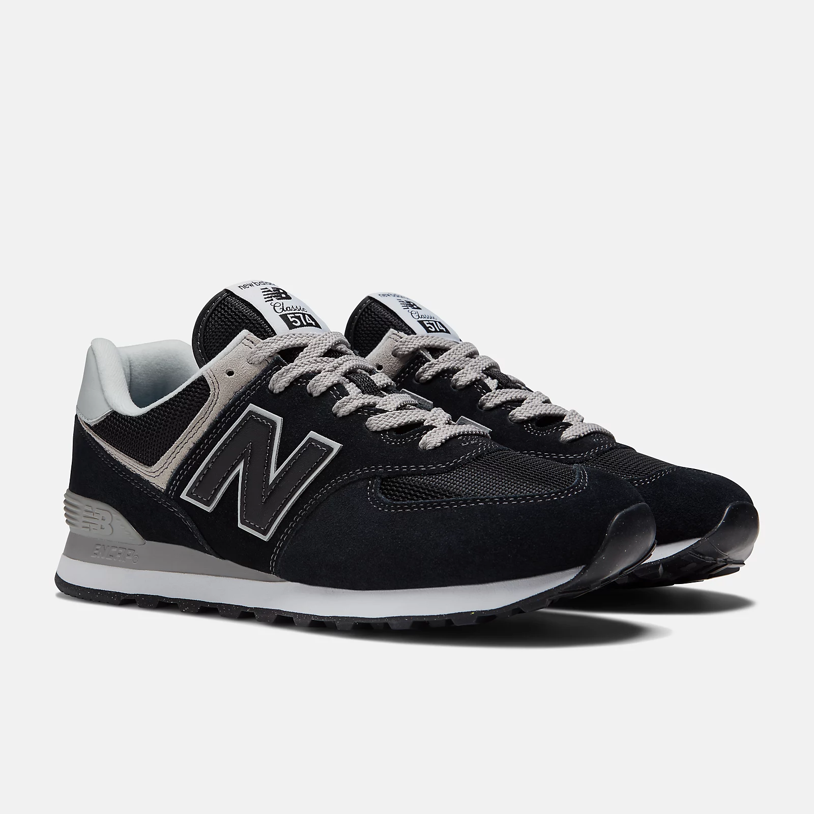 New Balance 574 Running Sneakers -  Men's/Women's-Black with White