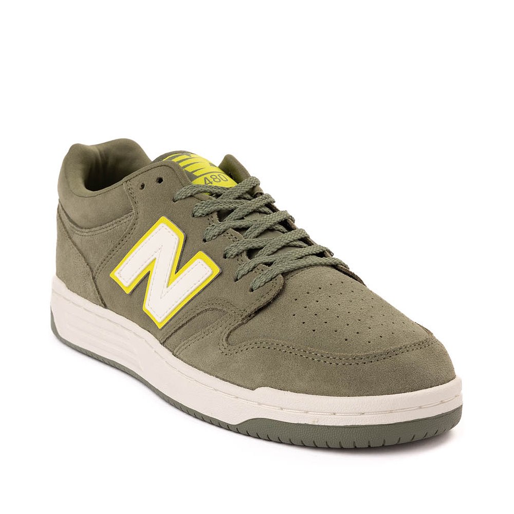 New Balance Unisex Lifestyle 480 Sneakers -  Men's/Women's-Tea Tree / Dark Olivine / Sea Salt