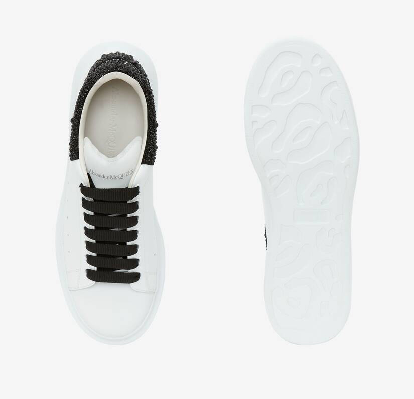 Alexander McQueen Men's Oversized Sneaker in White/jet Black