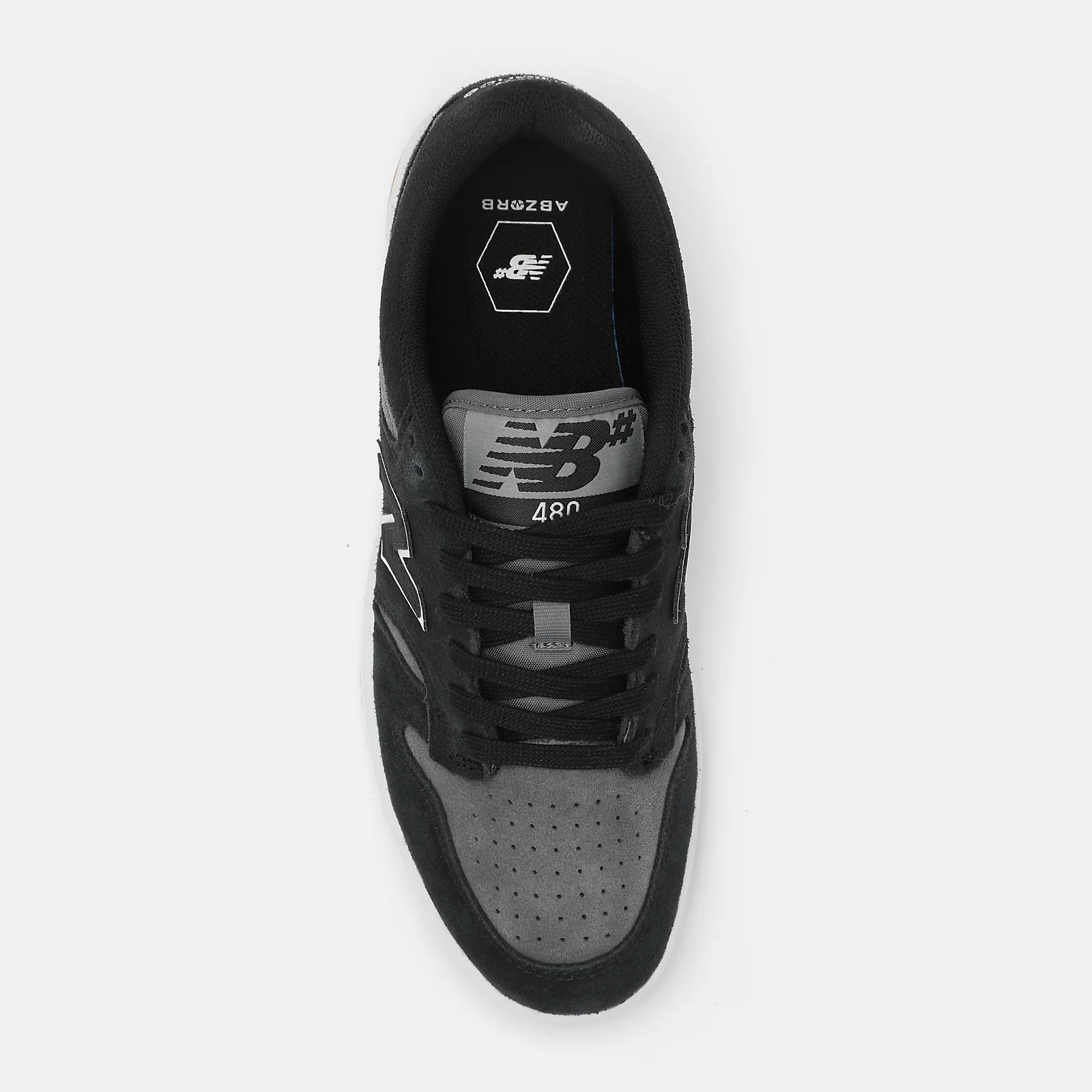 New Balance Unisex Lifestyle 480 Sneakers -  Men's/Women's-Black with Grey