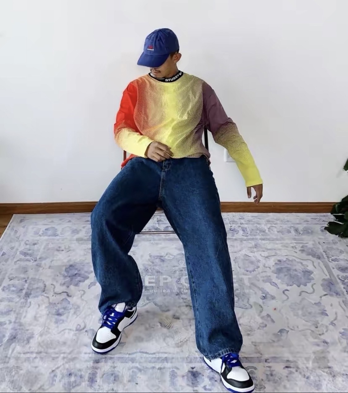 Nike Dunk Low White Black Royal