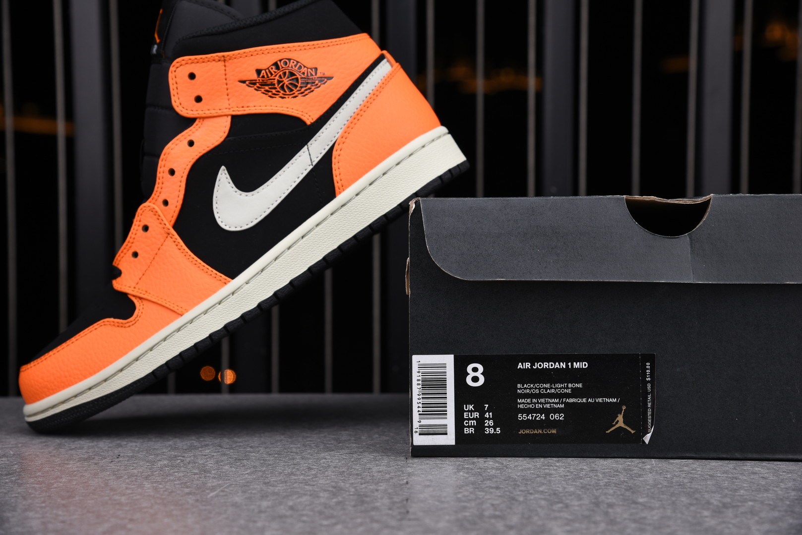 Jordan 1 Mid Black Cone