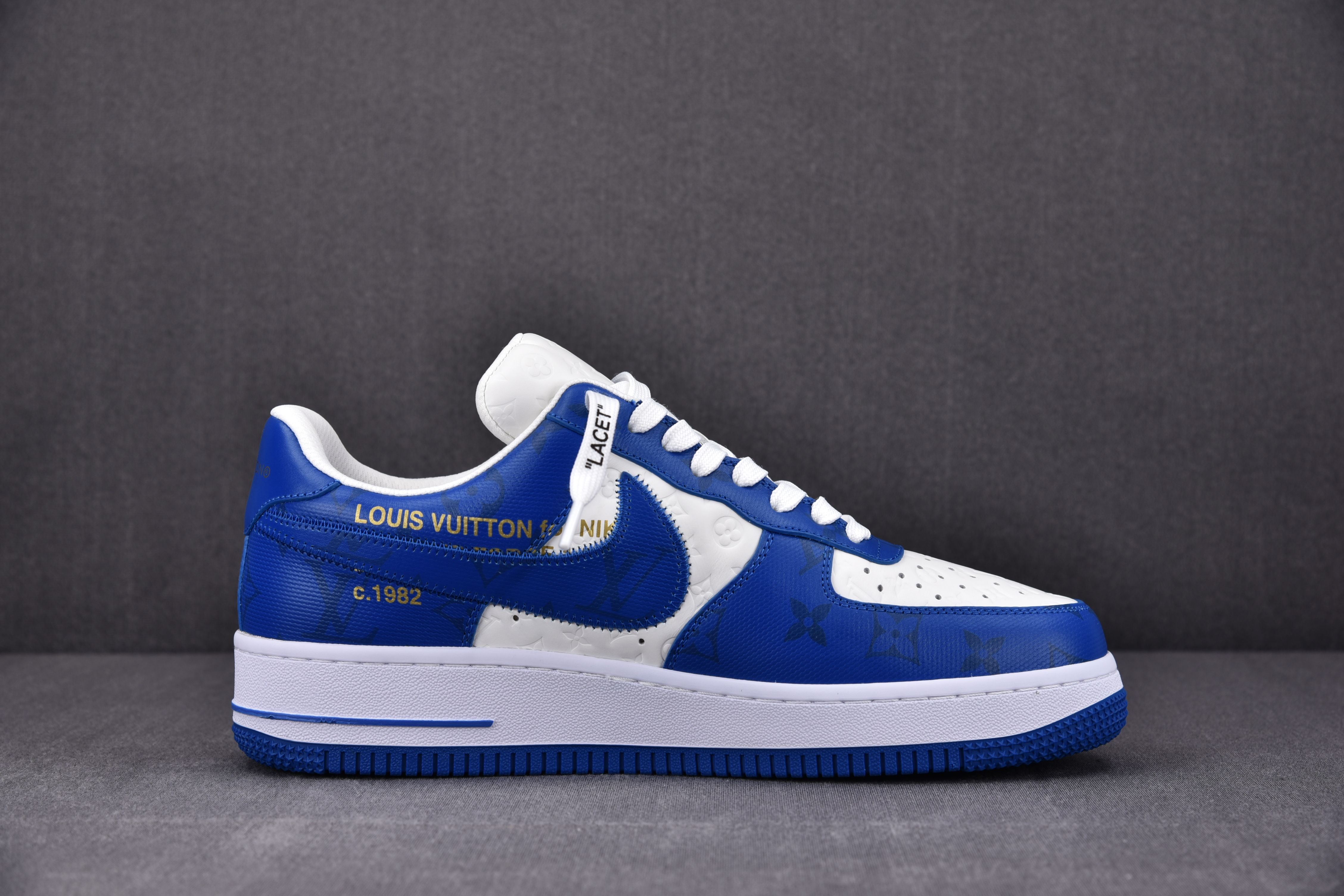 Louis Vuitton Nike Air Force 1 Low By Virgil Abloh White Royal
