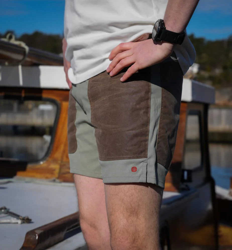 Amundsen Sports 7Incher Field Shorts Mens Blue Surf/Tan