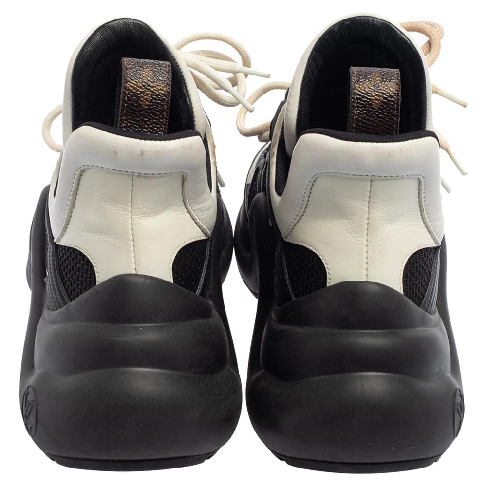 Louis Vuitton White/Black Leather And Mesh Archlight Sneakers