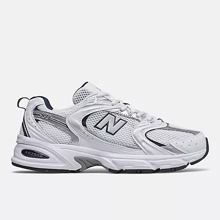 New Balance Unisex 530 Sneakers-Men's/Women's-White with Natural Indigo