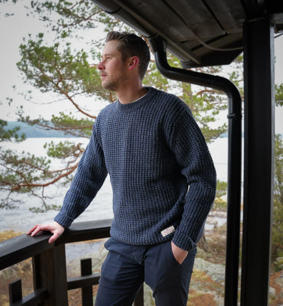 Amundsen Sports Field Sweater Mens Faded Navy