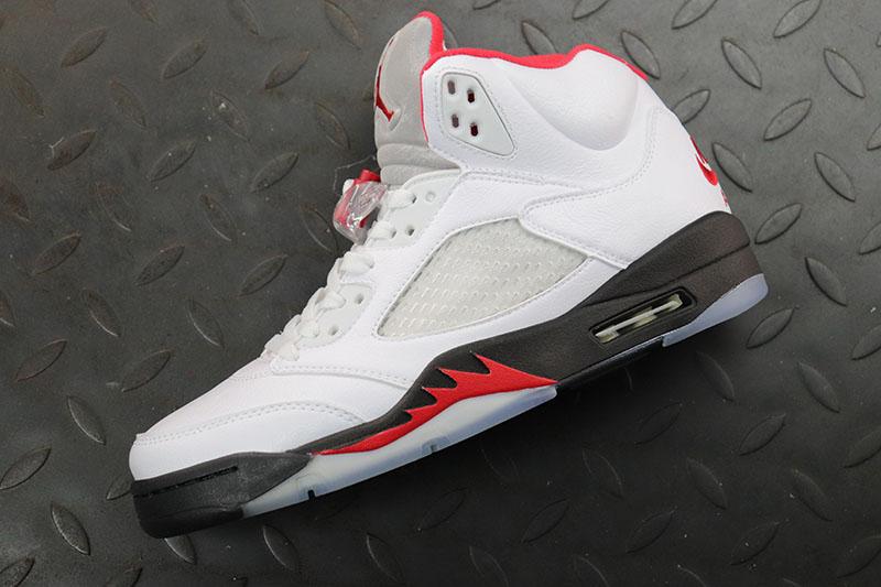 Jordan 5 Retro Fire Red Silver Tongue
