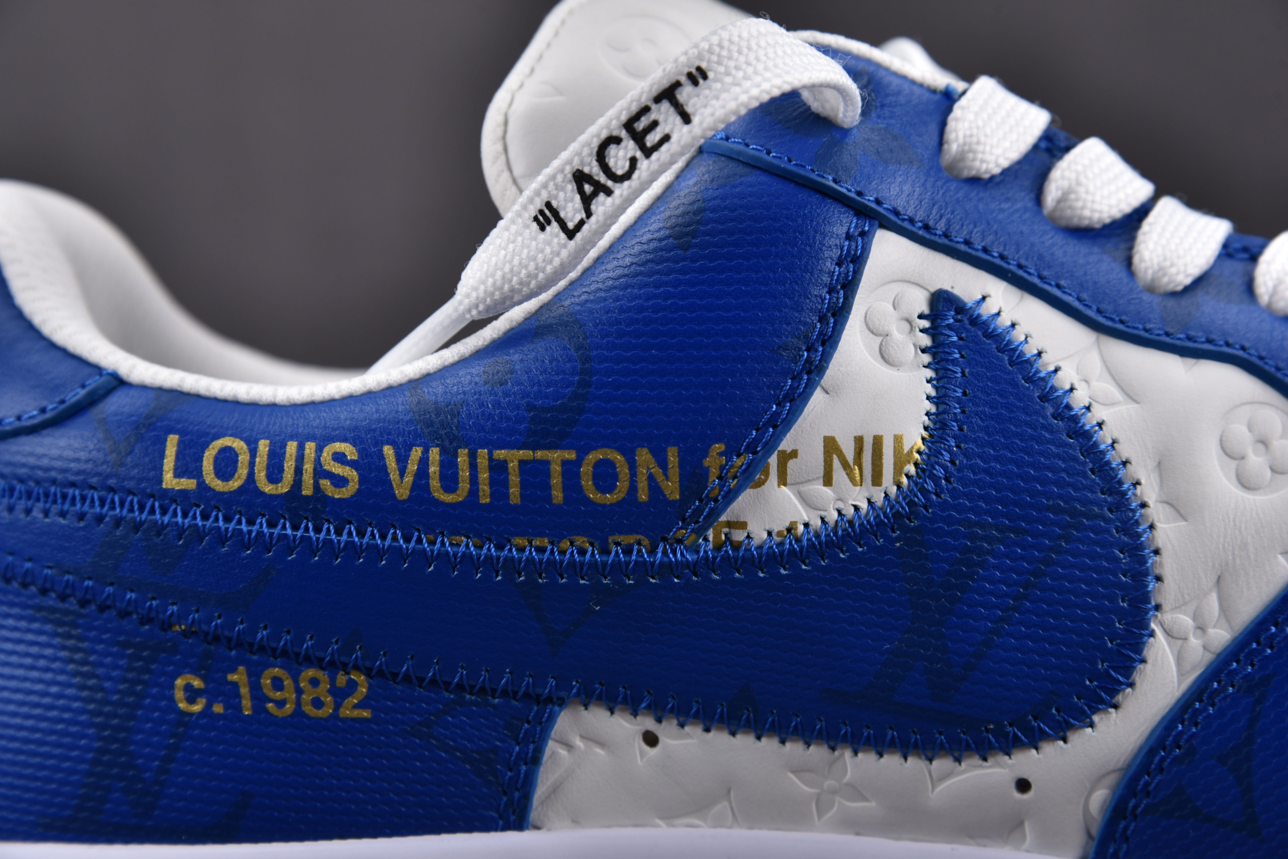 Louis Vuitton Nike Air Force 1 Low By Virgil Abloh White Royal