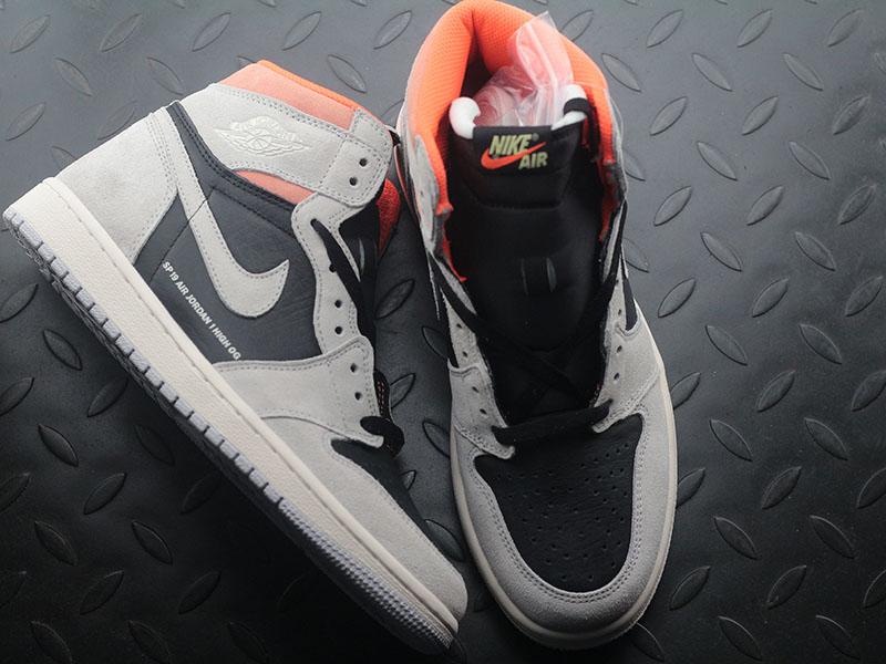 Jordan 1 Retro High Neutral Grey Hyper Crimson