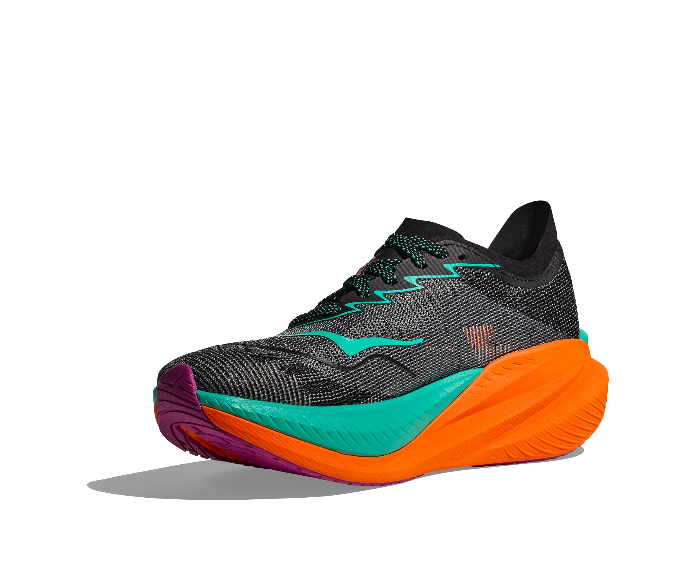 Hoka W MACH X 2 WIDE Black / Electric Aqua