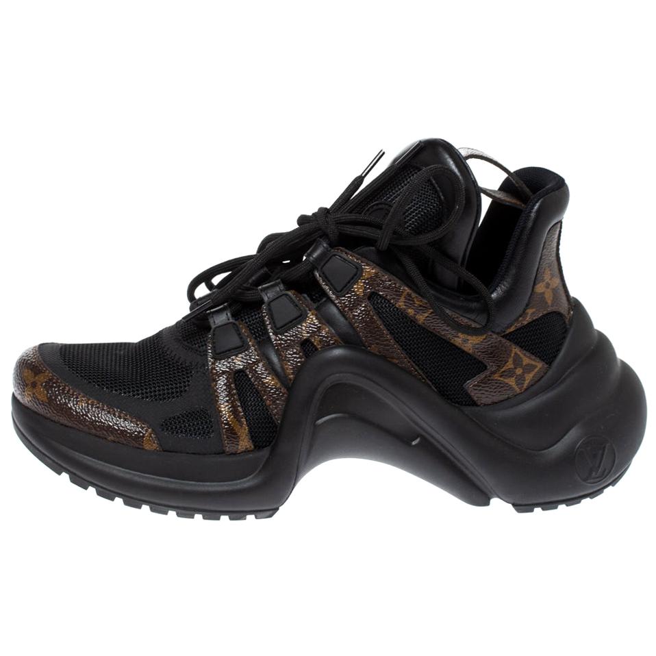 Louis Vuitton Black Monogram Canvas And Mesh LV Archlight Sneakers