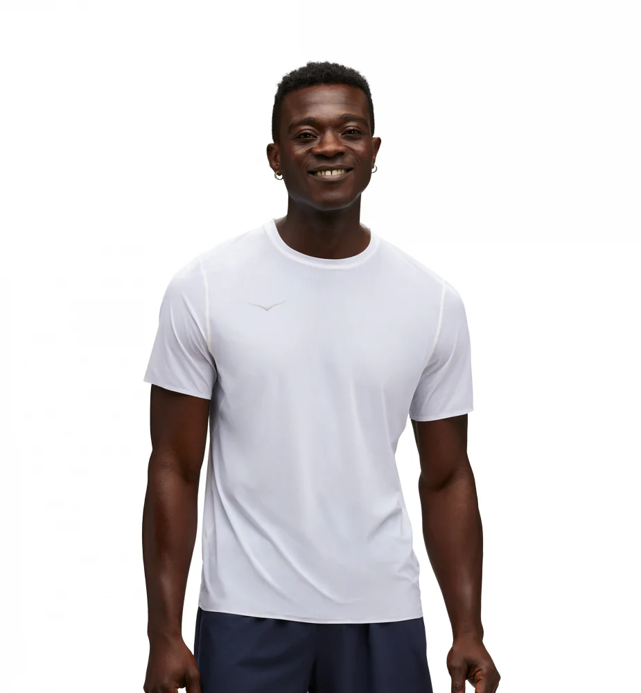 Hoka M AIROLITE RUN SHORT SLEEVE White