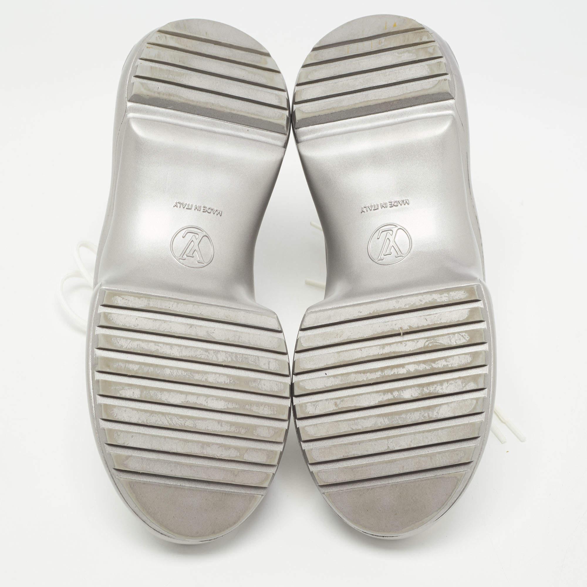 Louis Vuitton Silver/White Leather and Mesh Archlight Sneakers
