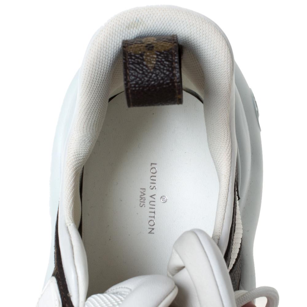 Louis Vuitton White Fabric  Canvas Archlight Lace Up Sneakers