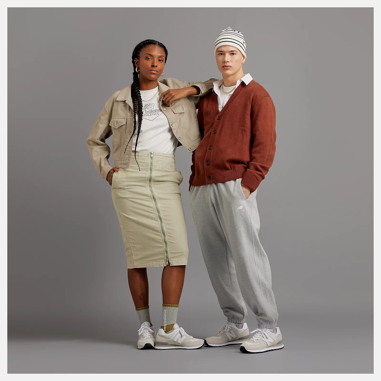 New Balance 574 Running Sneakers -  Men's/Women's-Nimbus Cloud with White