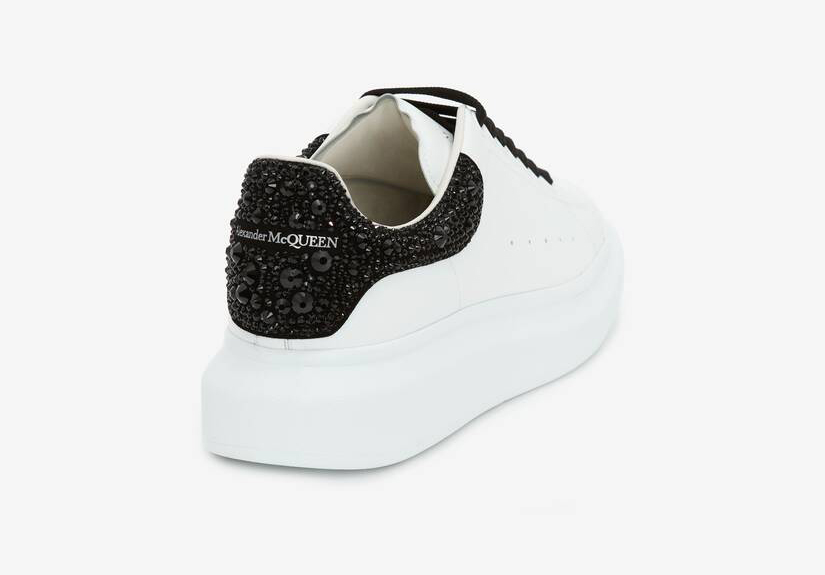 Alexander McQueen Men's Oversized Sneaker in White/jet Black