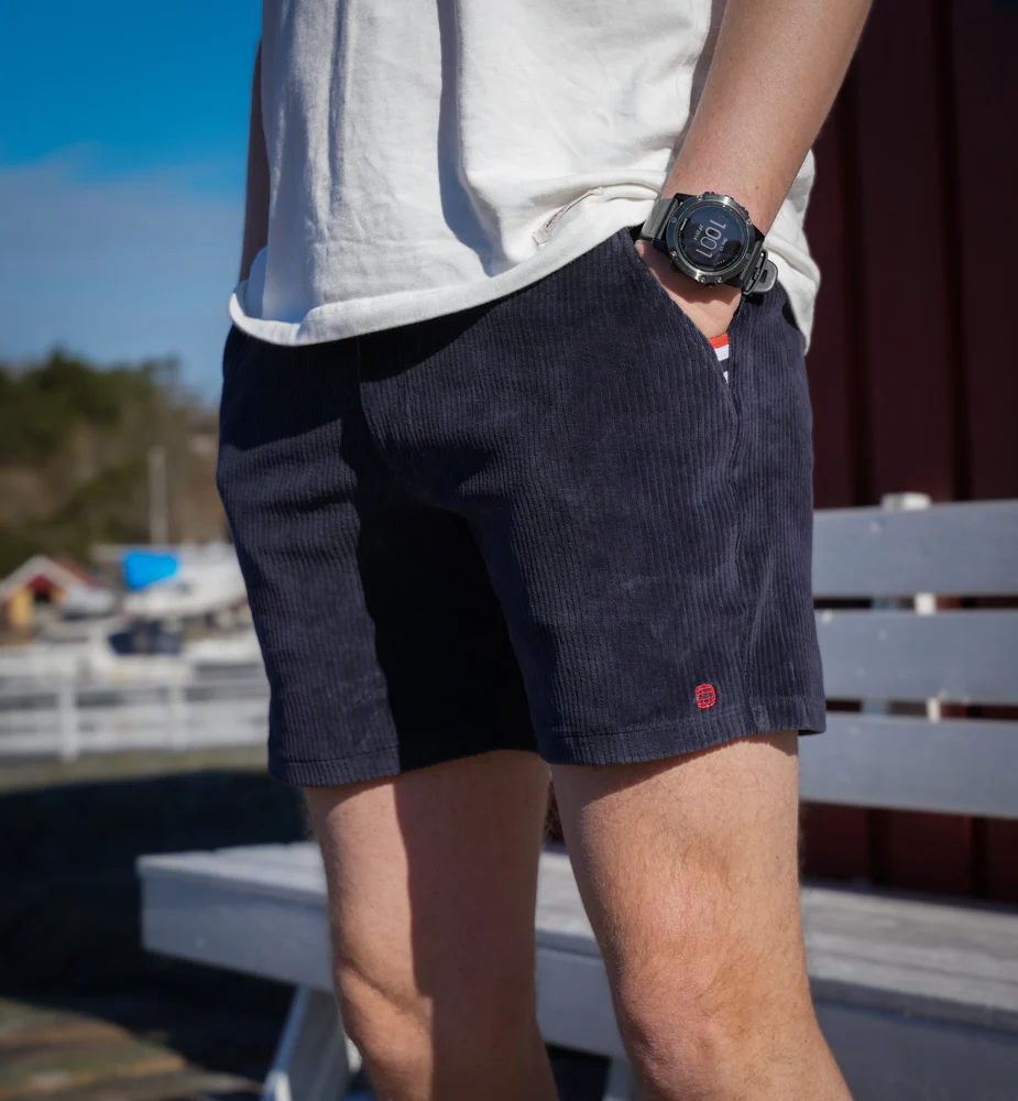 Amundsen Sports 6Incher Comfy Cord Shorts Mens Faded Navy