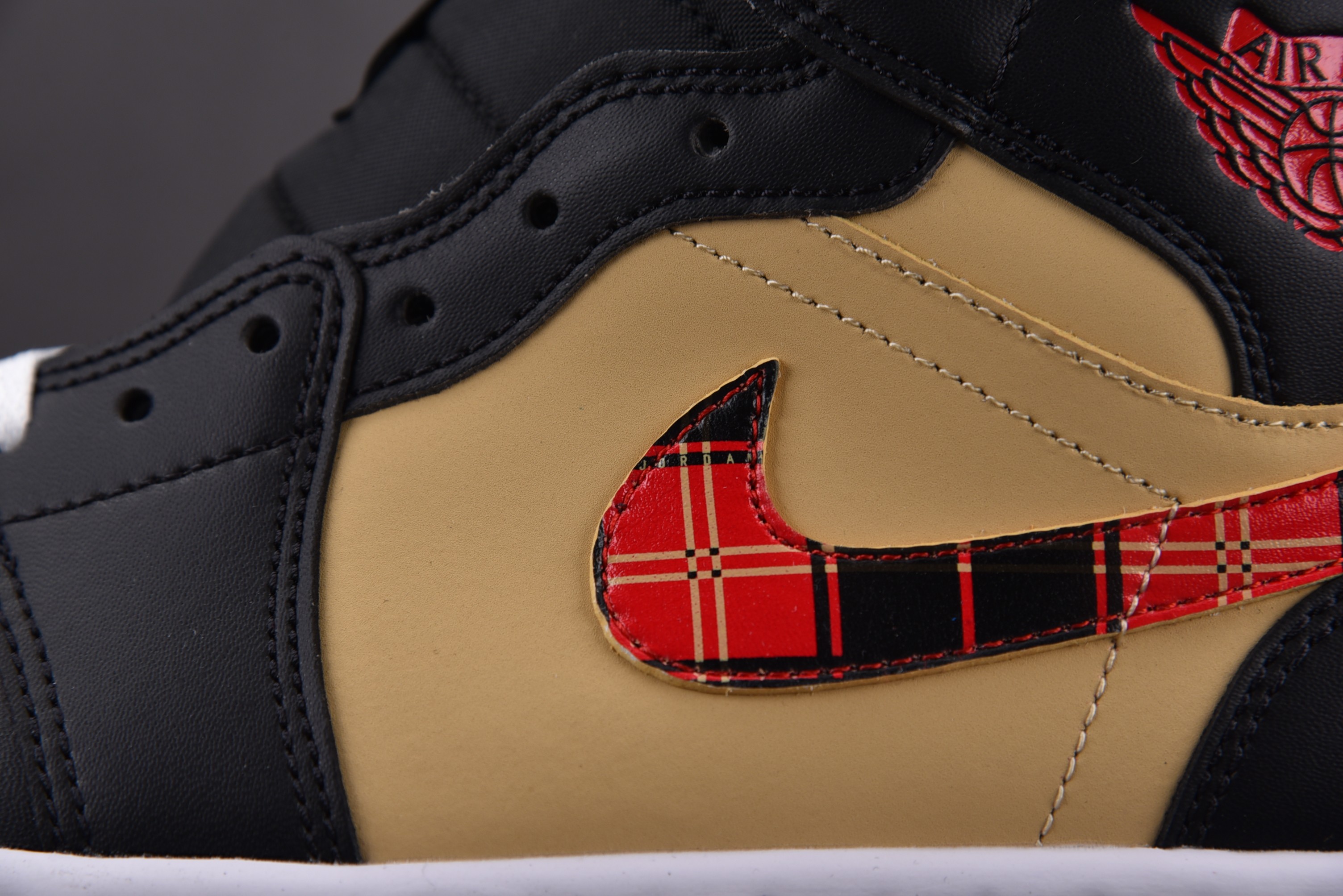 Air Jordan 1 Mid Tartan Swoosh