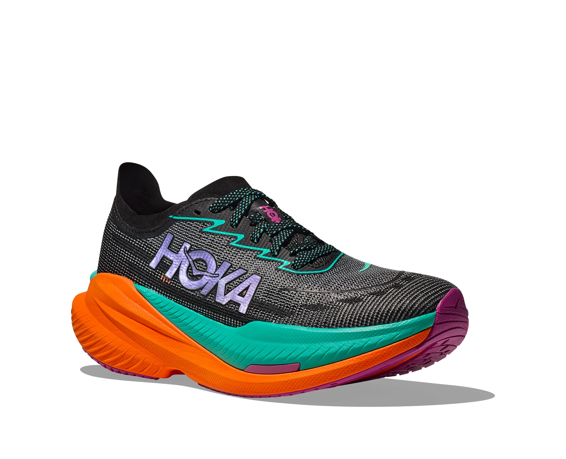 Hoka M MACH X 2 Black / Electric Aqua