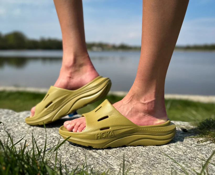 Hoka U ORA RECOVERY SLIDE 3 Green Moss / Green Moss