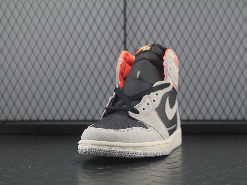 Jordan 1 Retro High Neutral Grey Hyper Crimson
