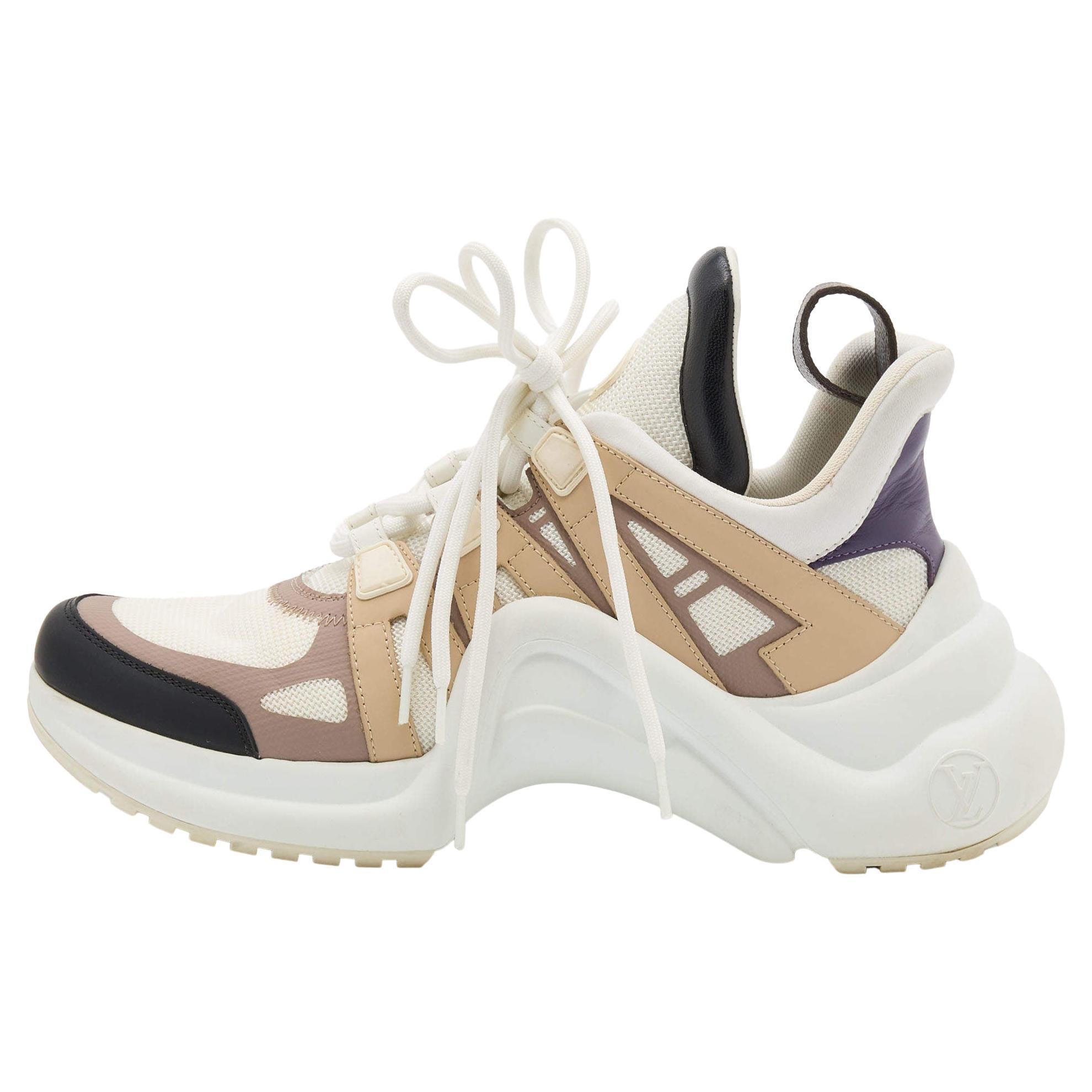 Louis Vuitton Multicolor Mesh and Leather Archlight Sneakers