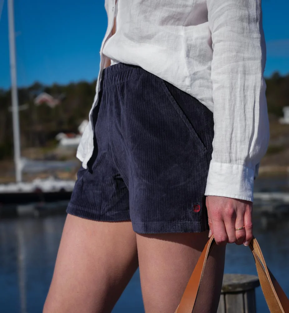 Amundsen Sports 4Incher Comfy Cord Shorts Womens Faded Navy