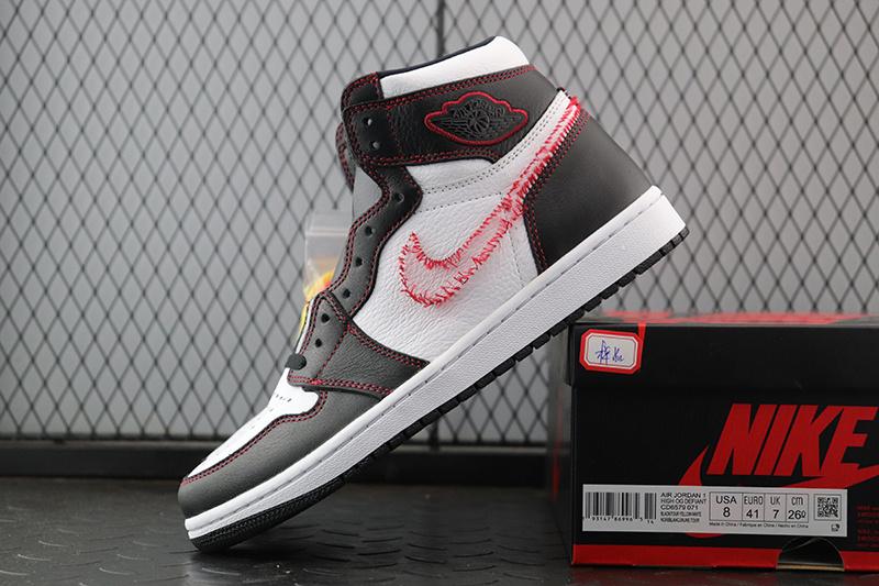 Jordan 1 Retro High Defiant White Black Gym Red