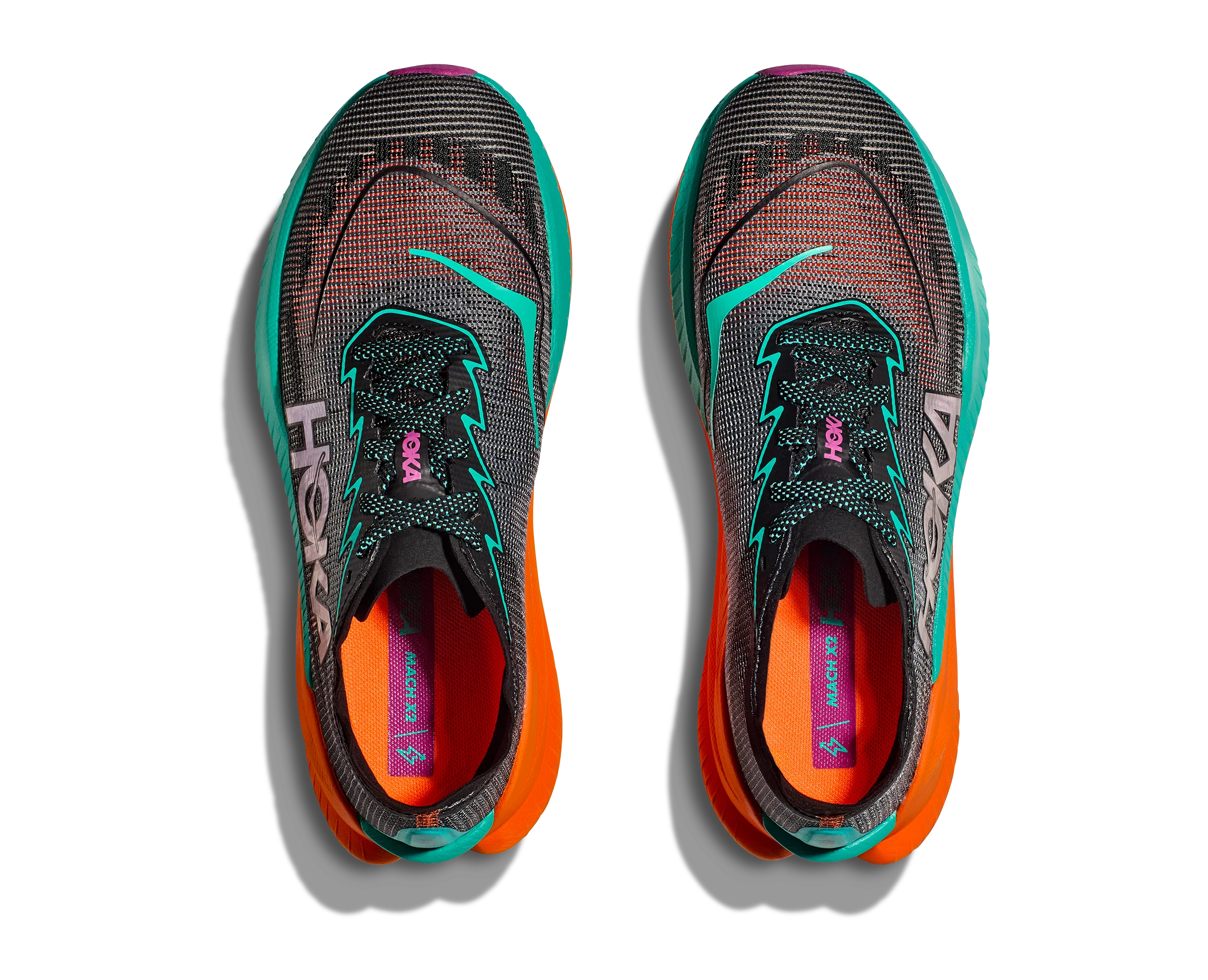 Hoka W MACH X 2 Black / Electric Aqua