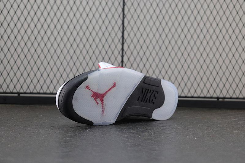 Jordan 5 Retro Fire Red Silver Tongue