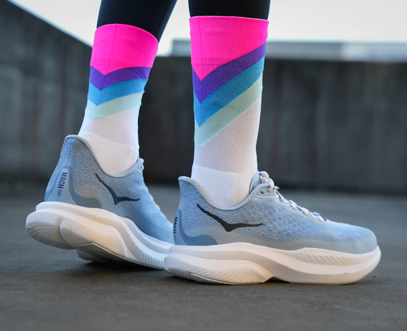 Hoka W MACH 6 LA Drizzle / White