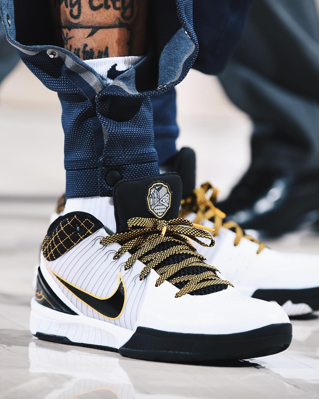 Nike Kobe 4 Protro White Black Del Sol