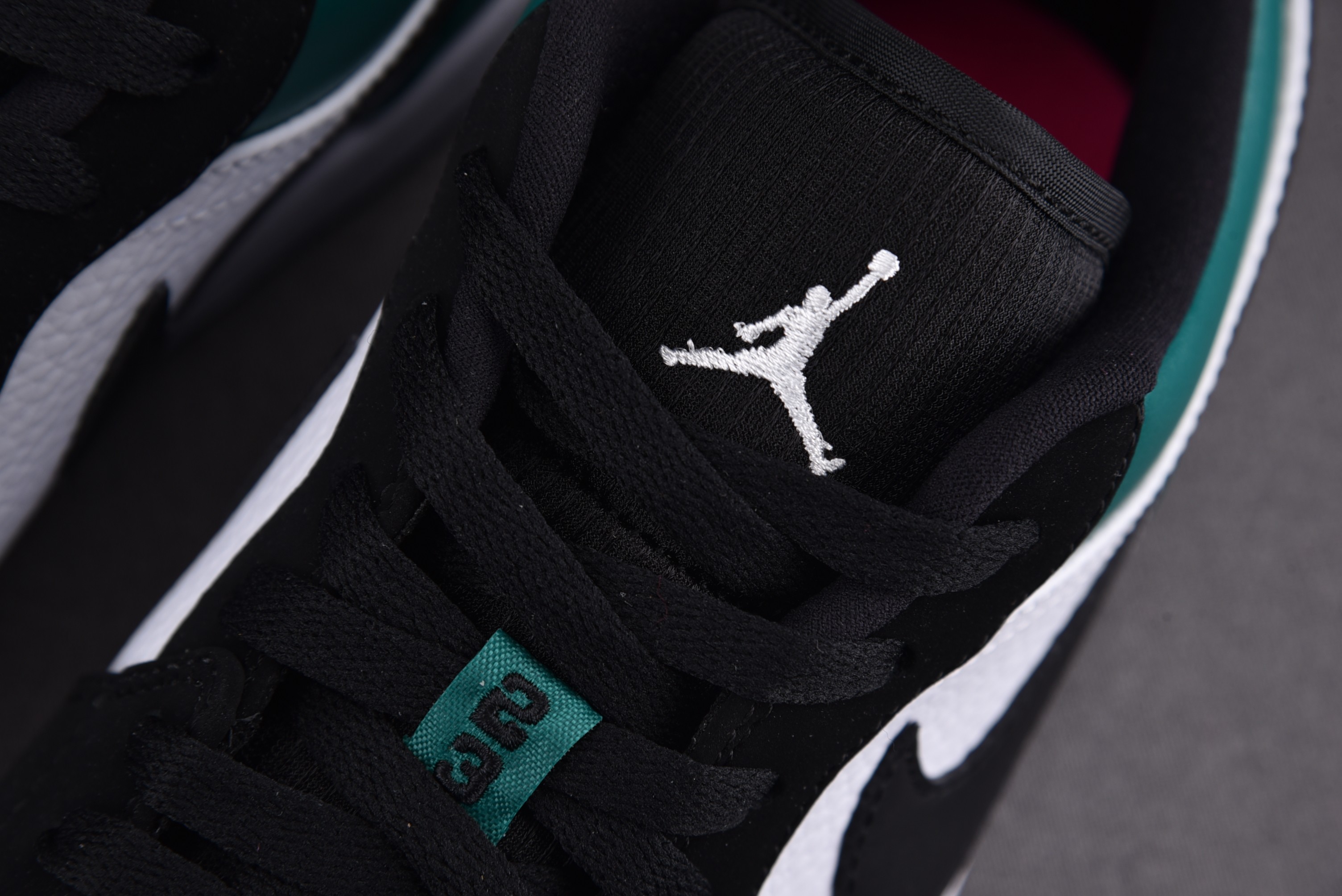 Jordan 1 Low White Black Mystic Green