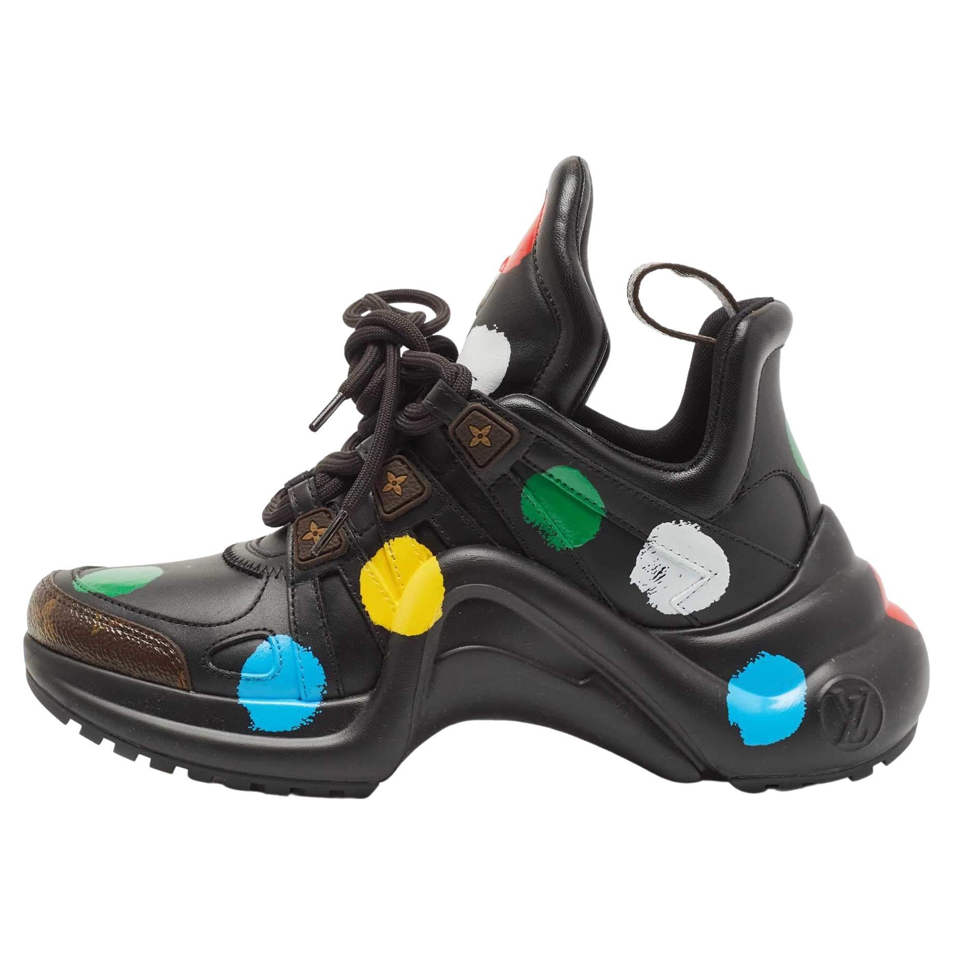 Louis Vuitton Black/Brown Monogram Canvas and Leather Archlight Sneakers