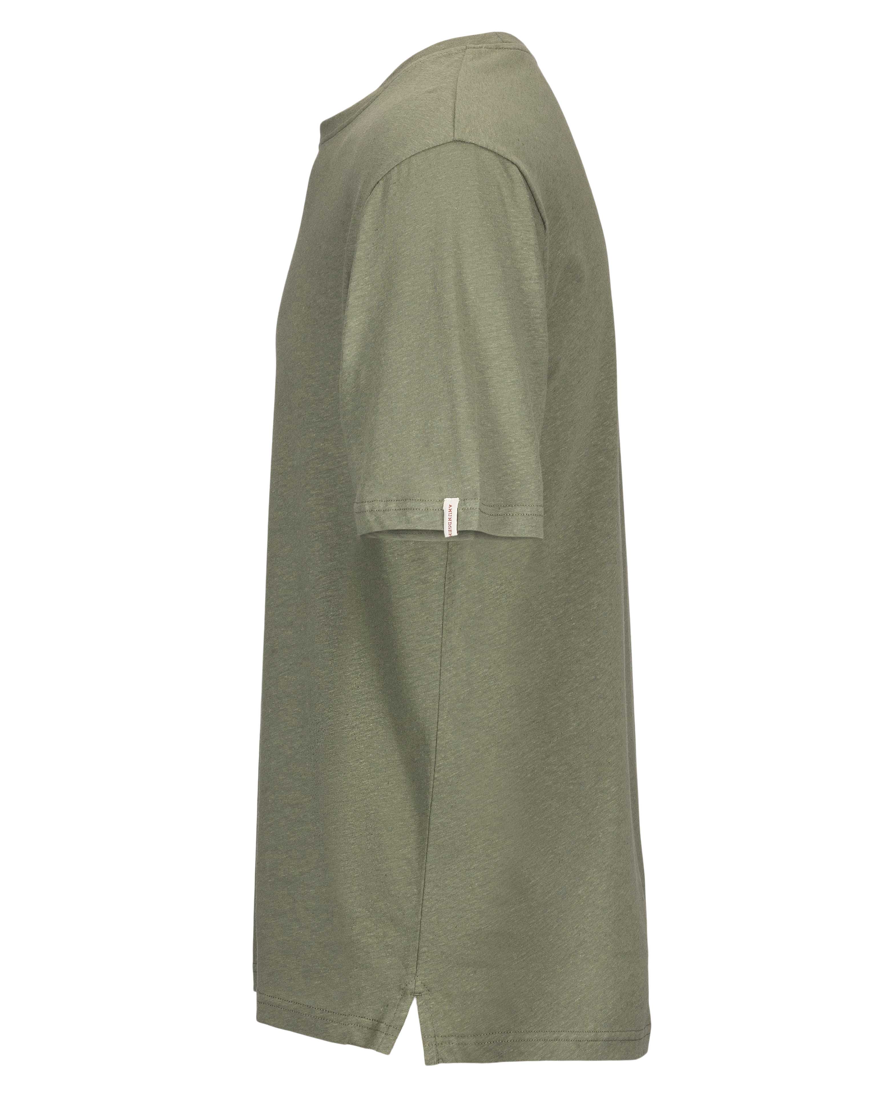 Amundsen Sports Linen Tee Mens Olive Ash
