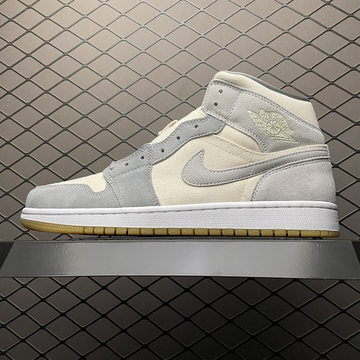 Air Jordan 1 Mid Coconut Milk Particle Grey