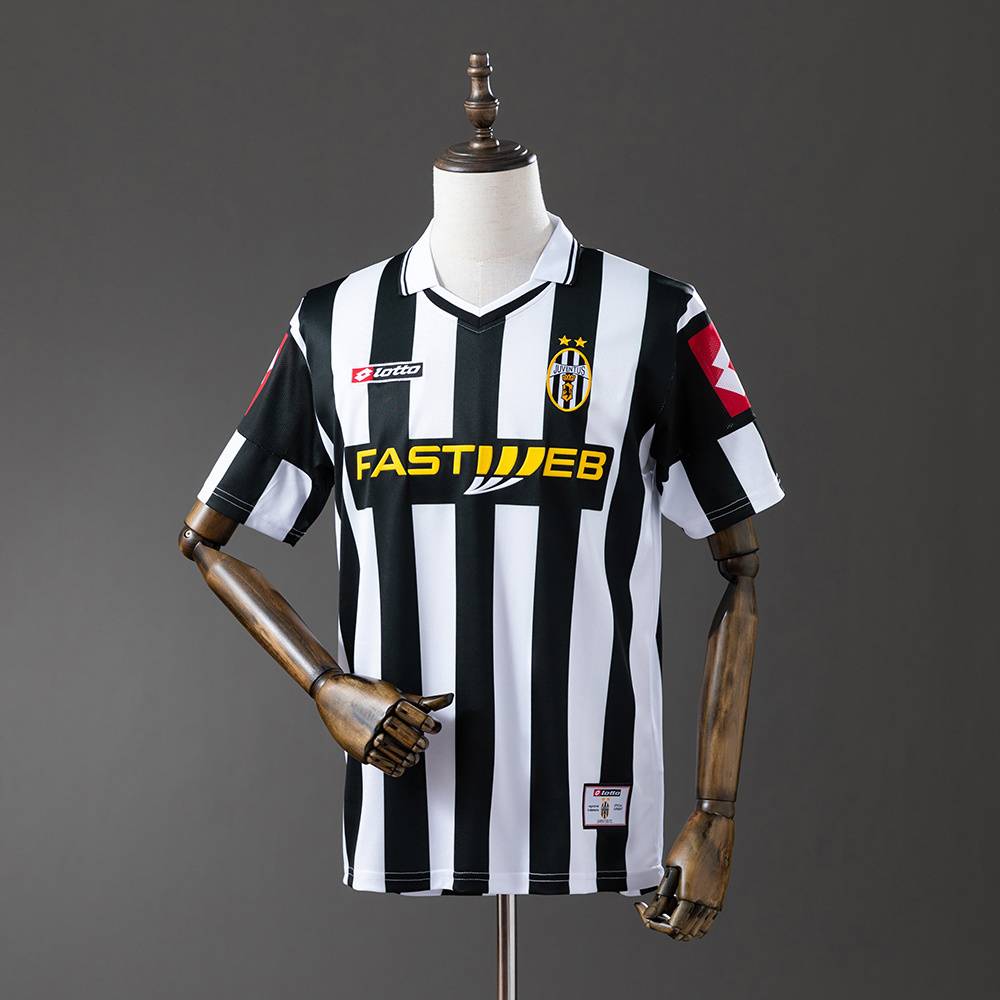 Juventus 2001/02 Home Retro Jersey – Vintage Replica Football Soccer Shirt – S–XXL