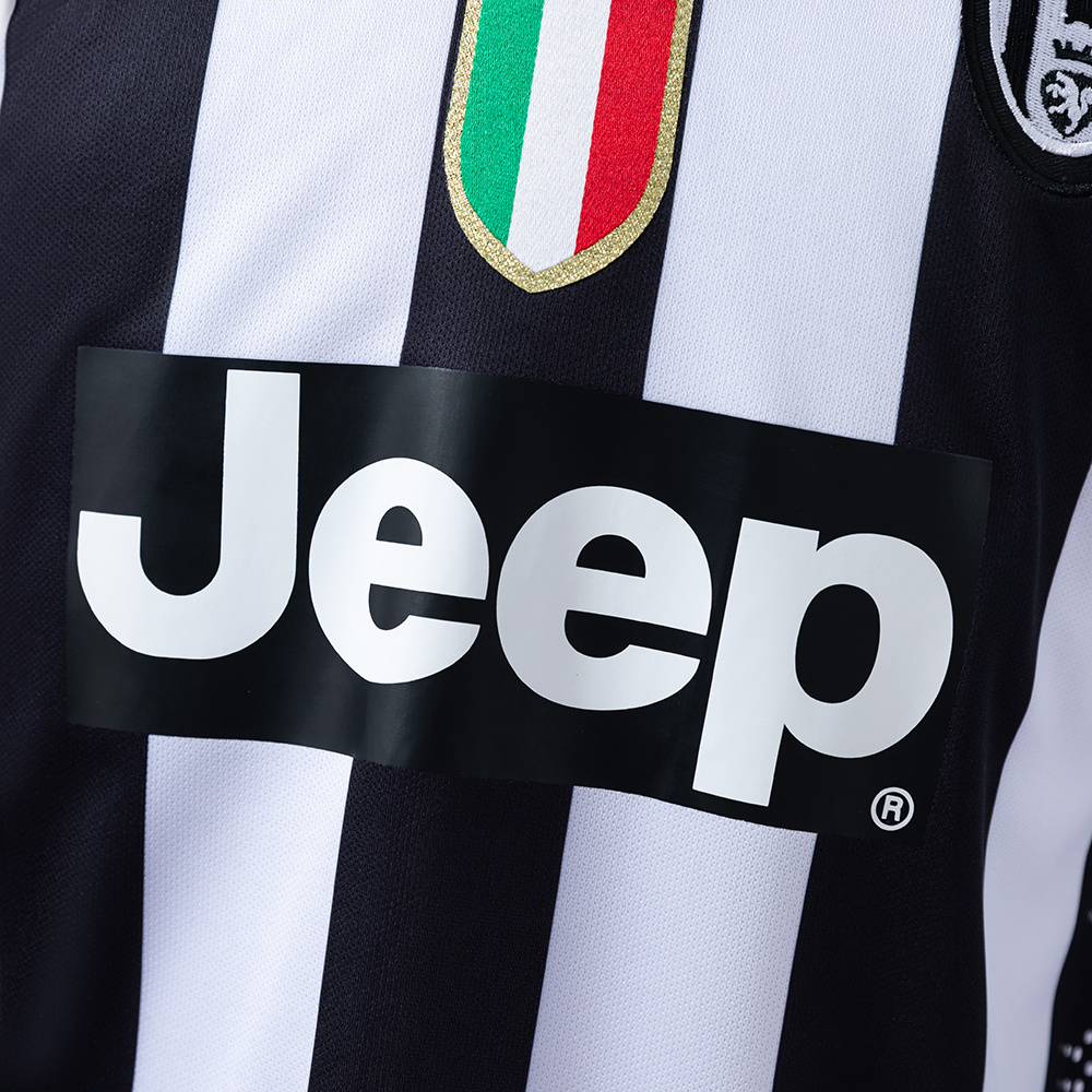 Juventus 2014/15 Home Long Sleeve Retro Jersey – Vintage Replica Football Soccer Shirt – S–XXL