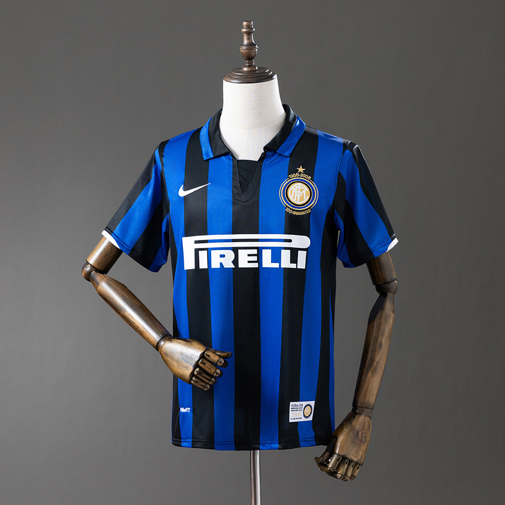 Inter Milan 2007/08 Home Retro Jersey – Vintage Replica Football Soccer Shirt – S–XXL