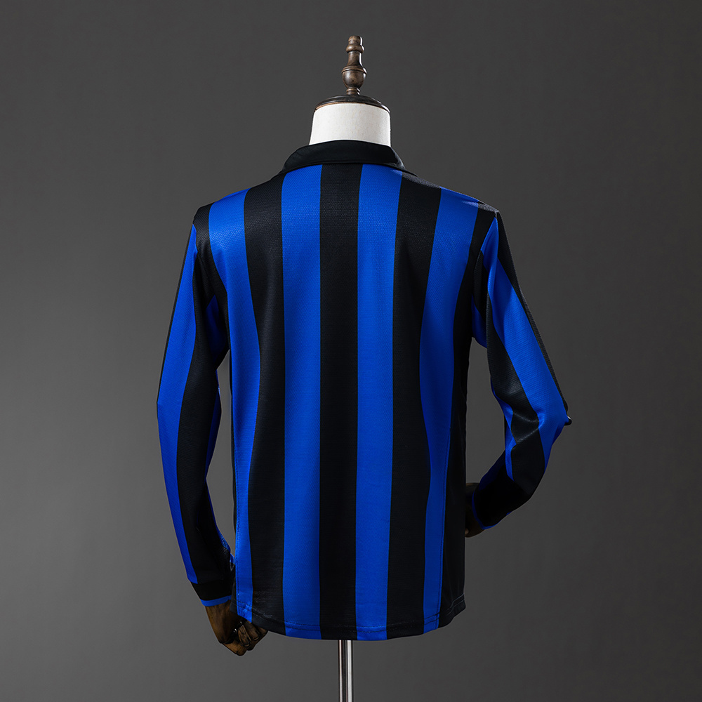 Inter Milan 1998 Home Long Sleeve Retro Jersey – Vintage Replica Football Soccer Shirt – S–XXL