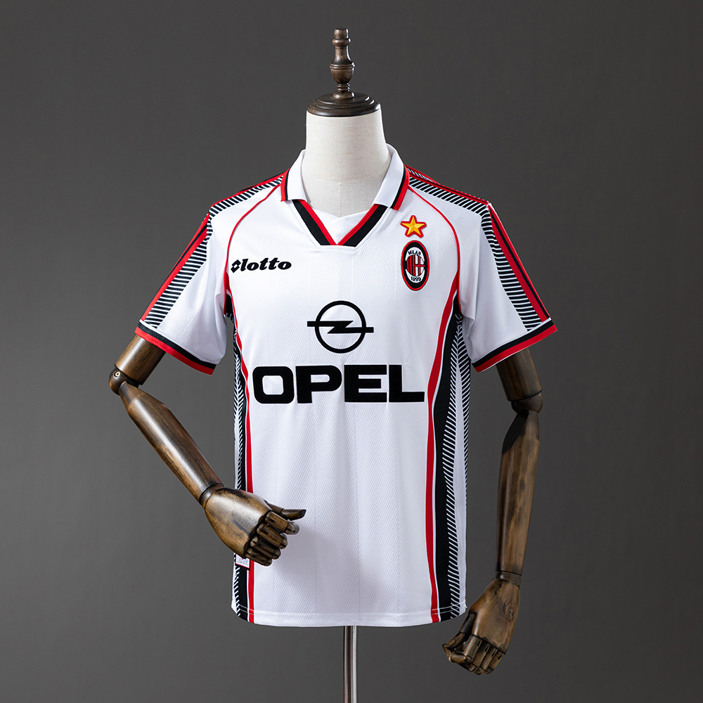 AC Milan 1997/98 Away Retro Jersey – Vintage Replica Football Soccer Shirt – S–XXL